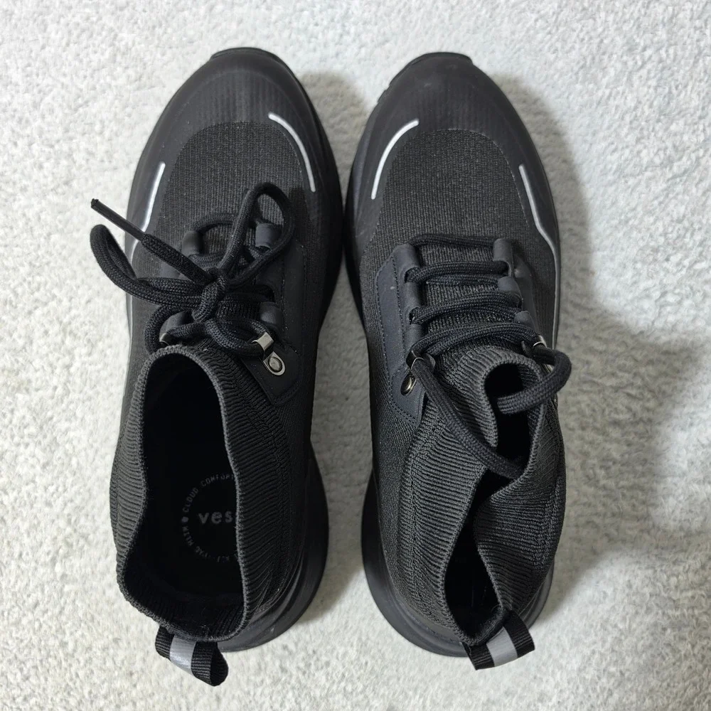 Vessi Stormburst High Top Women Size 11 Black Waterproof Sneakers Boots MINT